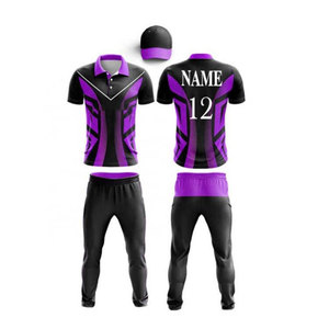 Ensemble de sport pour homme, imprimé géométrique violet et noir, polo à manches courtes avec pantalon assorti, séchage rapide, coupe classique, toutes saisons - Product Image 1