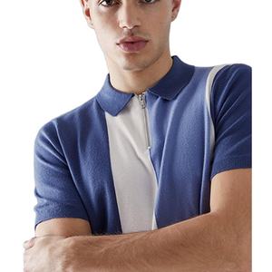 Nouveau design tendance : Chemises respirantes pour hommes à demi-zip, avec panneaux personnalisés, manches courtes, coupe ajustée, style 1/4 zip - Product Image 2