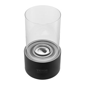 เตาไฟแบบพกพาขนาด 6 นิ้ว ทำจากโลหะ สำหรับตกแต่งภายในและภายนอกอาคาร ใช้แอลกอฮอล์ พร้อมฝาแก้ว สำหรับทำขนม S'mores - Product Image 1