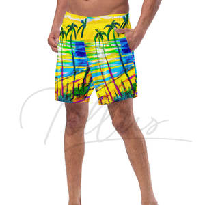 กางเกงขาสั้นชายลายทาง กันน้ำ แห้งเร็ว ระบายอากาศได้ดี เหมาะสำหรับเล่นน้ำชายหาด เล่นเซิร์ฟ น้ำหนักเบา ใส่สบายในฤดูร้อน มีเชือกผูกเอว มีโลโก้ ไซส์ใหญ่ - Product Image 3