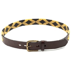 New Arrival Custom Quality Equestrian Equine Polo Leather <b>Belt</b> for Men Pin Buckle Top Grain Leather Embroidery Sport <b>Belt</b> - Product Image 1