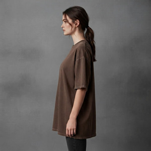 เสื้อยืดคอกลมแขนสั้นสีพื้นผ้าฝ้าย 100% เป็นมิตรกับสิ่งแวดล้อม สำหรับฤดูร้อน ตกแต่งด้วยลายปัก สำหรับผู้หญิง ราคาขายส่ง - Product Image 6