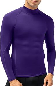 Men's Slim Fit Compression Long Sleeve Performance Shirt Premium Quick Dry Eco-Friendly Spandex/Polyester Base <b>Layer</b> <b>Top</b> - Product Image 5
