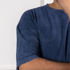 T-shirt en tricot délavé style streetwear moderne pour homme – Doux, tendance, confortable, respirant, séchage rapide, idéal au quotidien - Product Image 4