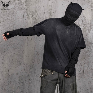 Minimalist Techwear T-Shirts Custom Brand Name Solid Color Multi-Pocket Tactical <b>Tee</b> Shirt Lightweight Streetwear Mens Apparel - Product Image 4