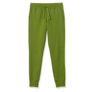 Pantalon de jogging décontracté pour homme en polyester et coton, respirant, séchage rapide, taille élastique, tricoté, coupe oversize, teint uni, OEM - Product Image 1