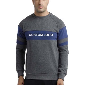 <b>Men</b> Navy Blue <b>Grey</b> <b>Sweatshirt</b> 100% Cotton Premium Quality <b>Classic</b> Fit <b>Pullover</b> <b>Men's</b> Clothing <b>Hoodies</b> <b>Sweatshirts</b> <b>For</b> Sale - Product Image 1