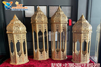 Lampes marocaines sculptées en fibre pour mariage musulman - Élégance moderne, luxe vintage, nouvelle arrivée, thème arabe, cabine photo de mariage