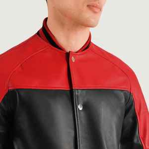Custom Genuine <b>Leather</b> Varsity <b>Jacket</b> with Breathable Quick-Dry Fabric OEM Service & Sample Development | CHALASA SPORTS - Product Image 6