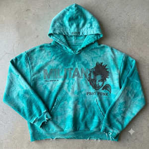 Custom Heavyweight Cotton Fleece Printed Logo Oversized Acid Wash Dirty Effect <b>Vintage</b> <b>Tie</b> Dye Hoodie with Pocket Men's Fit - Product Image 2