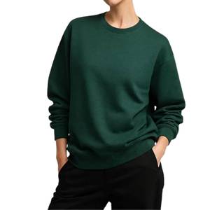 Sudadera Extra Grande de Algodón Orgánico para Mujer, Suave, Transpirable, Corte Holgado, Estilo Casual Urbano, Directo de Fábrica, OEM - Product Image 1