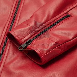 Heavy Duty Custom Made Men's Cow Skin Leather Winter Jacket <b>Stand</b> Collar Front Logo Eco-Friendly Windproof Breathable Casual - Product Image 5