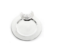 Plateau de service en acier inoxydable en gros, ensemble de plateaux métalliques dorés de style arabe pour dîner royal, plateau décoratif de qualité alimentaire pour le stockage