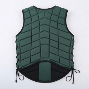 Chaleco de Protección Ecuestre Acolchado con Cremallera Frontal y Cordones Laterales Ajustables para Entrenamiento de Equitación - Product Image 3