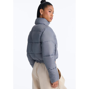 New Design Zip up <b>Waterproof</b> Down <b>Jackets</b> Custom Logo <b>Winter</b> Bubble <b>Jacket</b> <b>Women</b> Crop Padded Puffer <b>Jacket</b> 2026 - Product Image 2