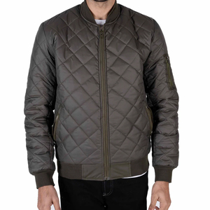 Latest Designed Plain Black Bomber <b>Jacket</b> OEM Service <b>Long</b> Sleeve Side Pocket 100% Polyester <b>Men</b> Bomber <b>Jacket</b> - Product Image 2