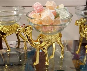 Pot de rangement pour fruits secs en laiton finition antique avec couvercle, boîte à bonbons en métal multi-usages pour hôtel, restaurant - Product Image 1