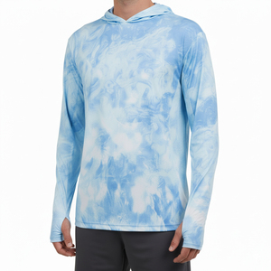 Camiseta de Pesca con Capucha, Protección Solar, Transpirable, de Secado Rápido, Alta Calidad, Manga Larga, UPF, 100% Poliéster, Sublimada Personalizada - Product Image 1