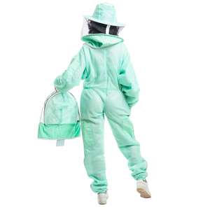 Combinaison d'apiculture à double voile, voile en maille ventilée à 3 couches et voile rond, poignets élastiques, plusieurs poches, avec options OEM ODM - Product Image 5