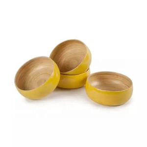 High Quality Mango Wood Salad Bowl <b>Small</b> Creative Design Fruit Tray New Custom Enameled Paint Serving Dinnerware Set Food - Product Image 5