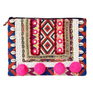 Colorful Indian Handmade Beaded Bag Luxury Ethnic Craft Glass <b>Bead</b> Baguette Handle Durable Trendy <b>Crystal</b> Fashion Accessory - Product Image 2
