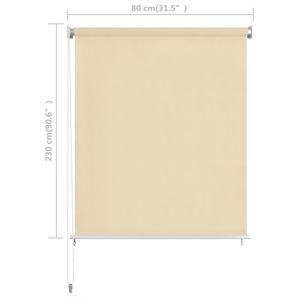 Outdoor <b>Roller</b> <b>Blind</b> Cream 31.5"x90.6" HDPE <b>Material</b> 2022 Newest Design for Home or Office - Product Image 6