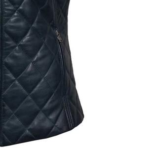 Chaleco de Cuero Genuino Negro para Mujer, Estilo Motero, Venta al Por Mayor, Proveedor de Fábrica OEM - Product Image 6