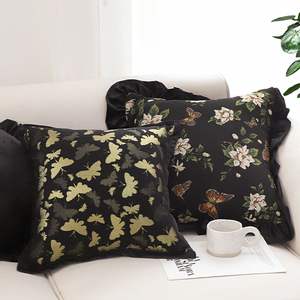 <b>Vintage</b> 45cm Butterfly Throw Pillow Cover Floral Monarch Cushion Case for <b>Sofa</b> <b>Bed</b> for Living Room Home Decor - Product Image 6