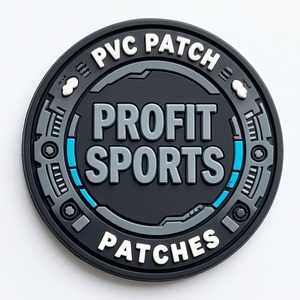 Badges en PVC moulé 3D haute densité avec support auto-agrippant robuste en caoutchouc - Product Image 1