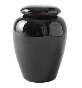 Mini urna conmemorativa de aluminio, color negro brillante, diseño de tapa en forma de cúpula, diseño decorativo minimalista, recipiente para cenizas de cremación. - Product Image 5