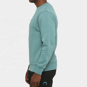 Men's Grey Crew Neck <b>Raglan</b> Sleeve Sweatshirt Regular Fit Casual Pullover French Terry Knitted 100% Cotton Autumn Wear - Product Image 3
