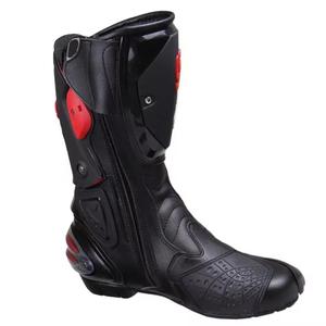 Motorcycle Riding <b>Boots</b> Armored Leather Biker <b>Boots</b> Side Zipper Anti Slip Sole Touring Motorbike <b>Boots</b> For Men Women - Product Image 4