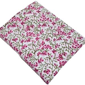 Tissu en coton lavable, écologique, imprimé à la main, vendu au mètre |   Textile indien moderne pour rideaux, ameublement et décoration - Product Image 1