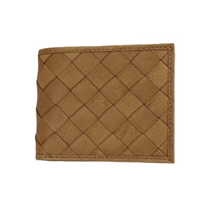 Carteras de piel de oveja Crazy Horse, tarjeteros RFID, monederos tejidos a crochet, delgados, abiertos, precios al por mayor, oferta India - Product Image 1