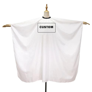 Capa de Peluquería de Secado Rápido, Desechable, Impermeable, Ligera, de Poliéster, con Impresión de Logotipo Personalizado, Servicio OEM, Hebilla de Acero Inoxidable - Product Image 4