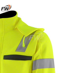 Veste de travail haute visibilité en polyester imperméable pour l'exploitation minière, avec bandes réfléchissantes – Grande promotion - Product Image 3
