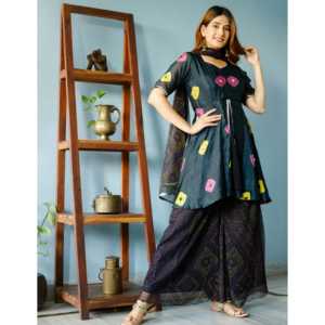 Conjunto de Traje de Chifón Terk Black Bandhej en Talla XS - Product Image 5