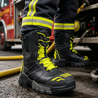 Bottes de pompier N03 personnalisées EN ISO 0344:2012/ss 105, protection contre les coupures, imperméables, ignifuges, antidérapantes, respirantes, en cuir de vache