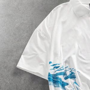 Polo Oversize Personalizado para Hombre, Estilo Casual Urbano, Estampado Gráfico, Manga Corta, Verano, Golf, OEM, ODM, Venta al por Mayor, Top Ajustado - Product Image 3
