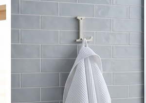 Fine Quality L Alphabet Towel <b>Hook</b> <b>Rail</b> Silver Metal Stylish Design Perfect For Home Storage And Towel Hanging Organizer - Product Image 3