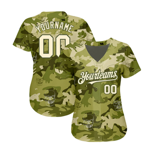 Camiseta <span class=keywords><strong>de</strong></span> Béisbol con Camuflaje Personalizado, Camiseta Deportiva <span class=keywords><strong>de</strong></span> Manga Corta para Hombre, Estampado por Sublimación, Cuello en V, Ropa Deportiva <span class=keywords><strong>de</strong></span> Equipo - Product Image 3