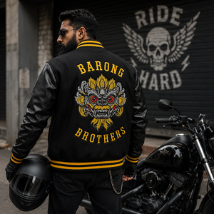 Custom Unisex Varsity Letterman Bomber <b>Jacket</b> Spandex/Polyester Breathable Windproof Embroidery College OEM ODM Cotton Lining - Product Image 4