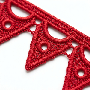 Factory Direct 10mm <b>Red</b> Guipure GPO Lace Trim 20 Meter Packing for Kurti Borders <b>Blouse</b> Sleeves Gift Wrapping Craft Sewing Decor - Product Image 4