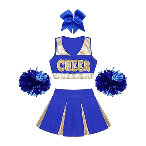 Factory Direct Custom Cheerleading Uniforms Comfortable Stretchable Girls Professional Team Sportswear Sets - Product Image 5