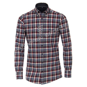 เสื้อเชิ้ตผู้ชายลายสก็อตผ้าฝ้าย 100% สไตล์อเมริกันเรโทรลำลองสุดฮิตปี 2026 แขนยาว คุณภาพสูง ไม่หดตัว - Product Image 1