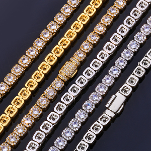Lab-Grown Diamond Tennis <b>Chain</b> Necklace 925 <b>Silver</b> Lightweight Certified Diamond Iced Out Luxury <b>Mens</b> Womens Fine Jewelry Gift - Product Image 3