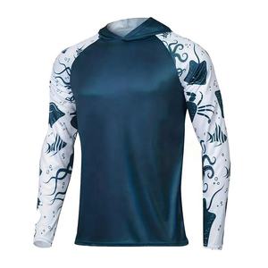 Vente en gros de vêtements de sport pour hommes à manches longues avec capuche, protection solaire, respirants, séchage rapide, pour la pêche - Product Image 1