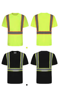 เสื้อยืดสะท้อนแสงความปลอดภัยสูง แขนสั้น สำหรับผู้ชาย มาตรฐาน ANSI Class 3 กันน้ำ  โลโก้สั่งทำได้-ชุดทำงานก่อสร้าง - Product Image 6