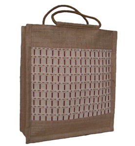 Sac de courses en jute écologique, sac de courses en bambou, sac fourre-tout en jute naturel, sac d'épicerie réutilisable en jute - Product Image 5