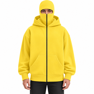 Sudadera con capucha doble OEM para hombre, de poliéster y algodón, con cremallera completa, estilo casual urbano, corte holgado y cómodo. - Product Image 1